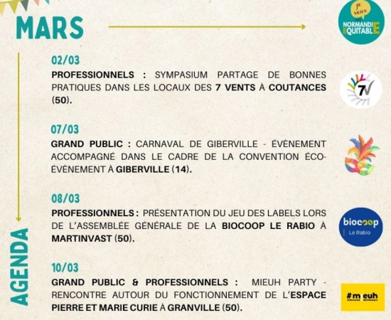 À vos agendas : les rencontres et événements à ne pas manquer chez Normandie Équitable en MARS ! À vos agendas : les rencontres et événements à ne pas manquer chez Normandie Équitable en MARS !