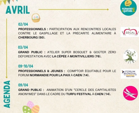 À vos agendas : les rencontres et événements à ne pas manquer chez Normandie Équitable en AVRIL ! À vos agendas : les rencontres et événements à ne pas manquer chez Normandie Équitable en AVRIL !